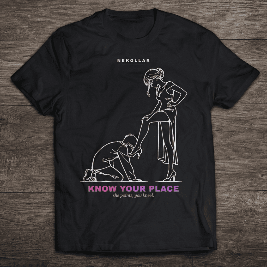 Know Your Place illustration T-Shirt | feminist line art, bold slogan